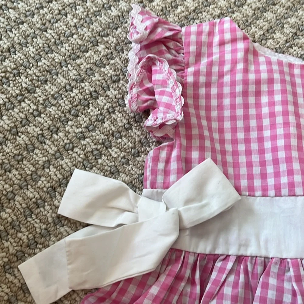 Pink Gingham Dress 3-6 M - Picture 3 of 4